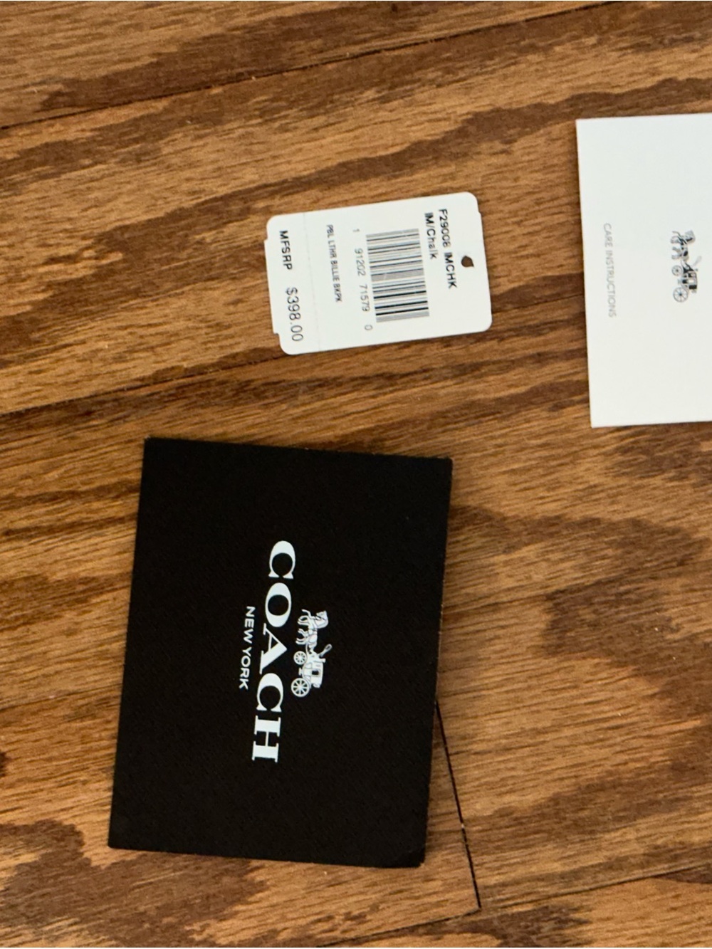 Coach White Pebbled Leather Drawstring Backpack with Front Pockets - Picture 5 of 5